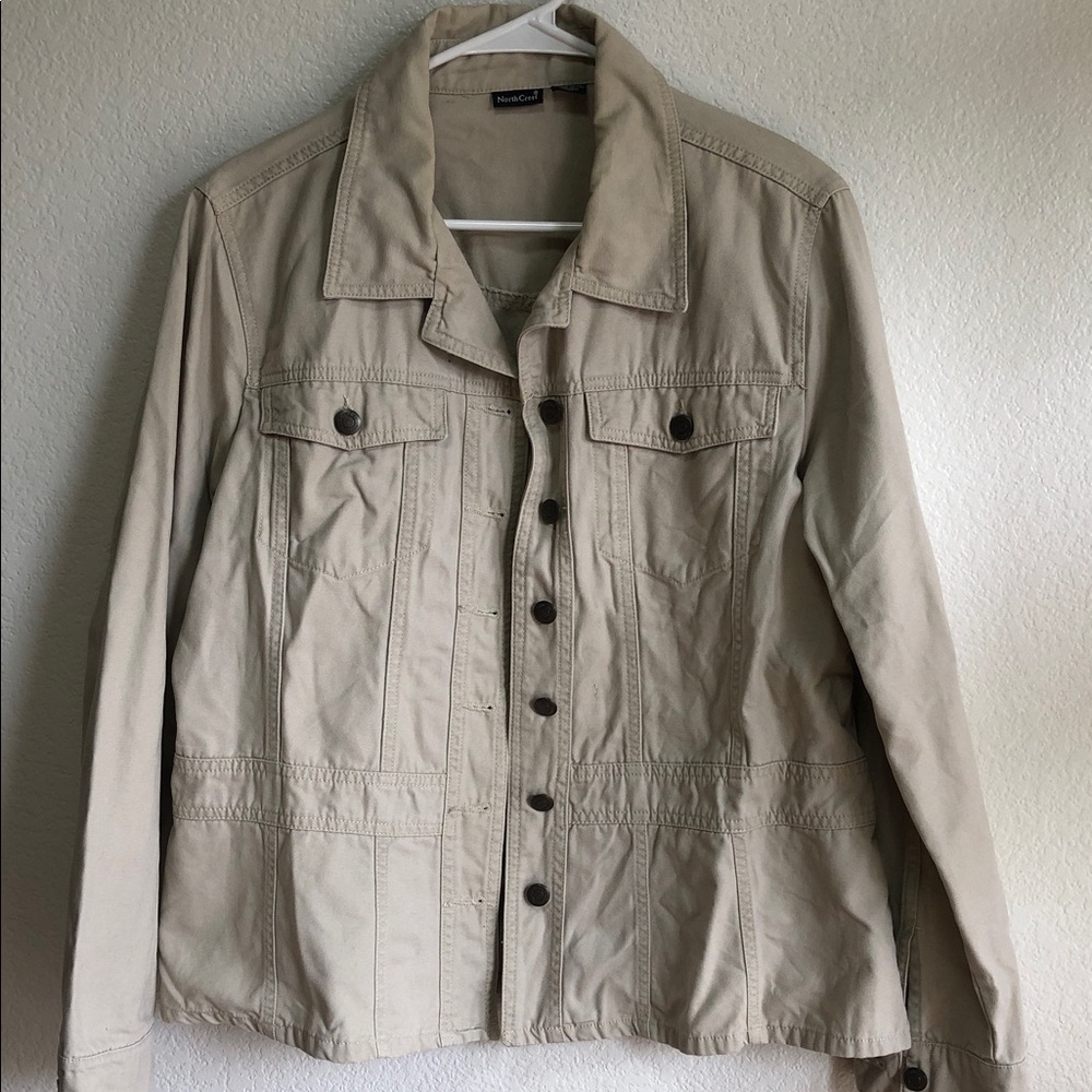 North Crest Tan Utility Jacket Jean 1x